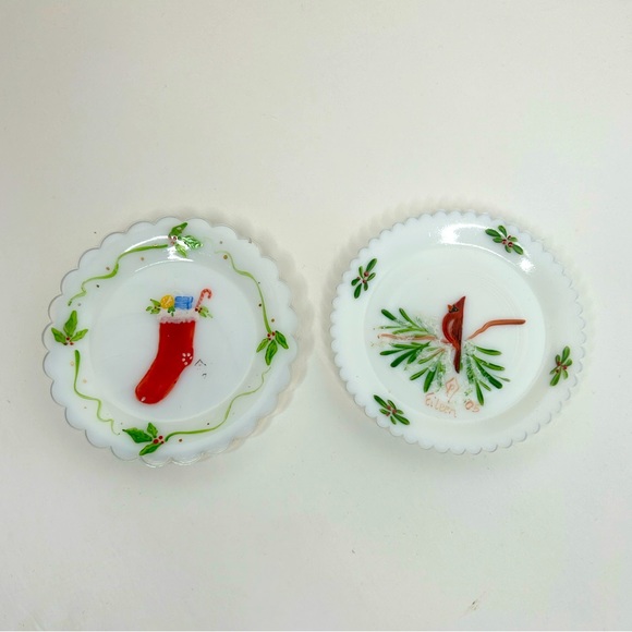 Vintage Pairpoint Pressed Glass Cup Plates SOLD in Set of Two (2) 🟢 left - Picture 7 of 9